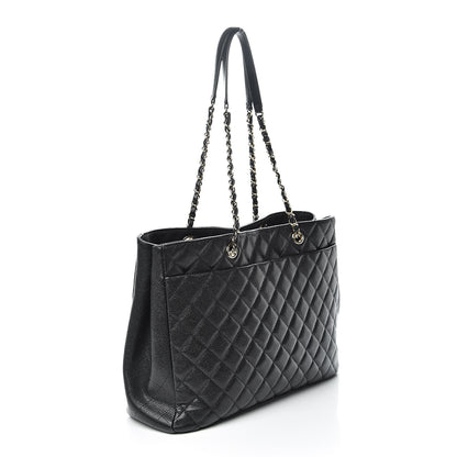 Chanel Caviar Quilted Large Shopping Tote Black 3 of 10