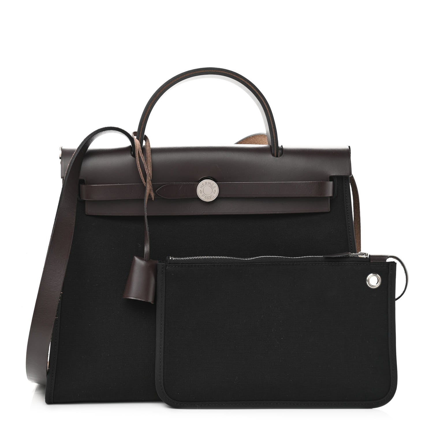 Hermes Military Toile Vache Hunter Herbag Zip PM 31 Black Ebene 1 of 10