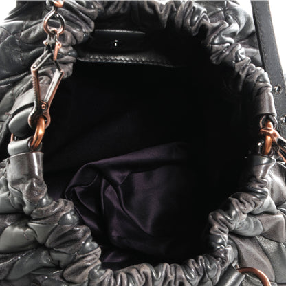 Miu Miu Leather Patch Harlequin Piombo 5 of 8
