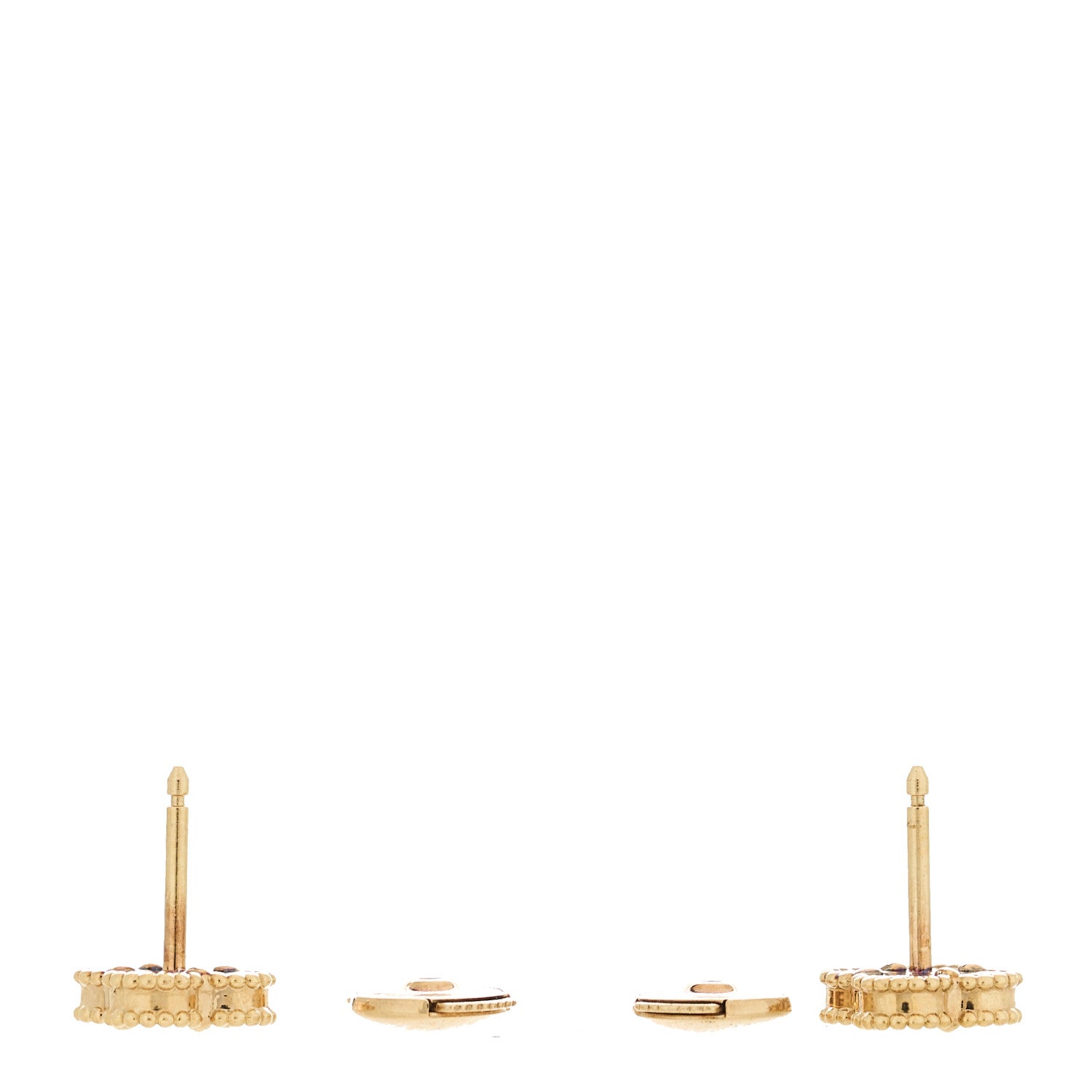 Van Cleef & Arpels 18K Yellow Gold Black Onyx Sweet Alhambra Earrings 3 of 5