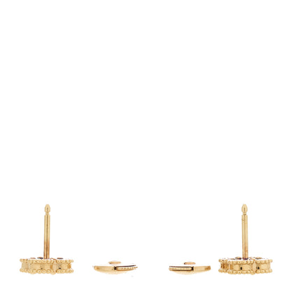 Van Cleef & Arpels 18K Yellow Gold Black Onyx Sweet Alhambra Earrings 3 of 5
