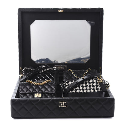 Chanel Lambskin Calfskin Tweed Success Story Set of 4 Minis Bags Black 1 of 24