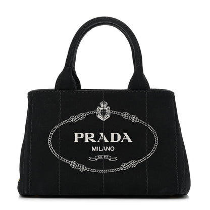 Prada Canapa Small Logo Tote Black 1 of 11