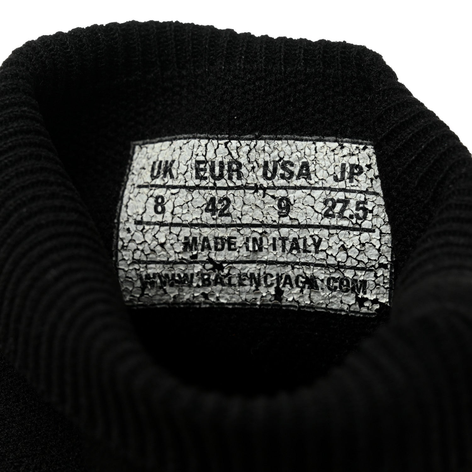 Balenciaga Technical 3D Recycled Knit Mens Speed Sneakers 42 Monocolor Black 6 of 8