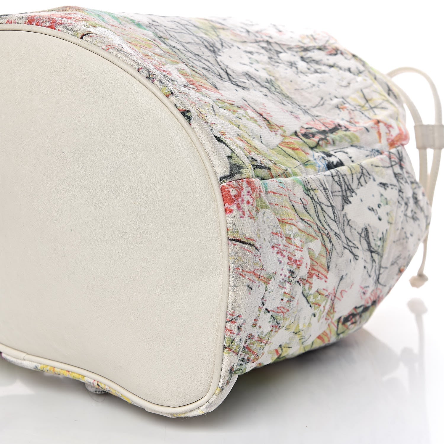 Alexander Wang Canvas Painted Walker Doodle Print Bucket Backpack Multicolor 9 of 13