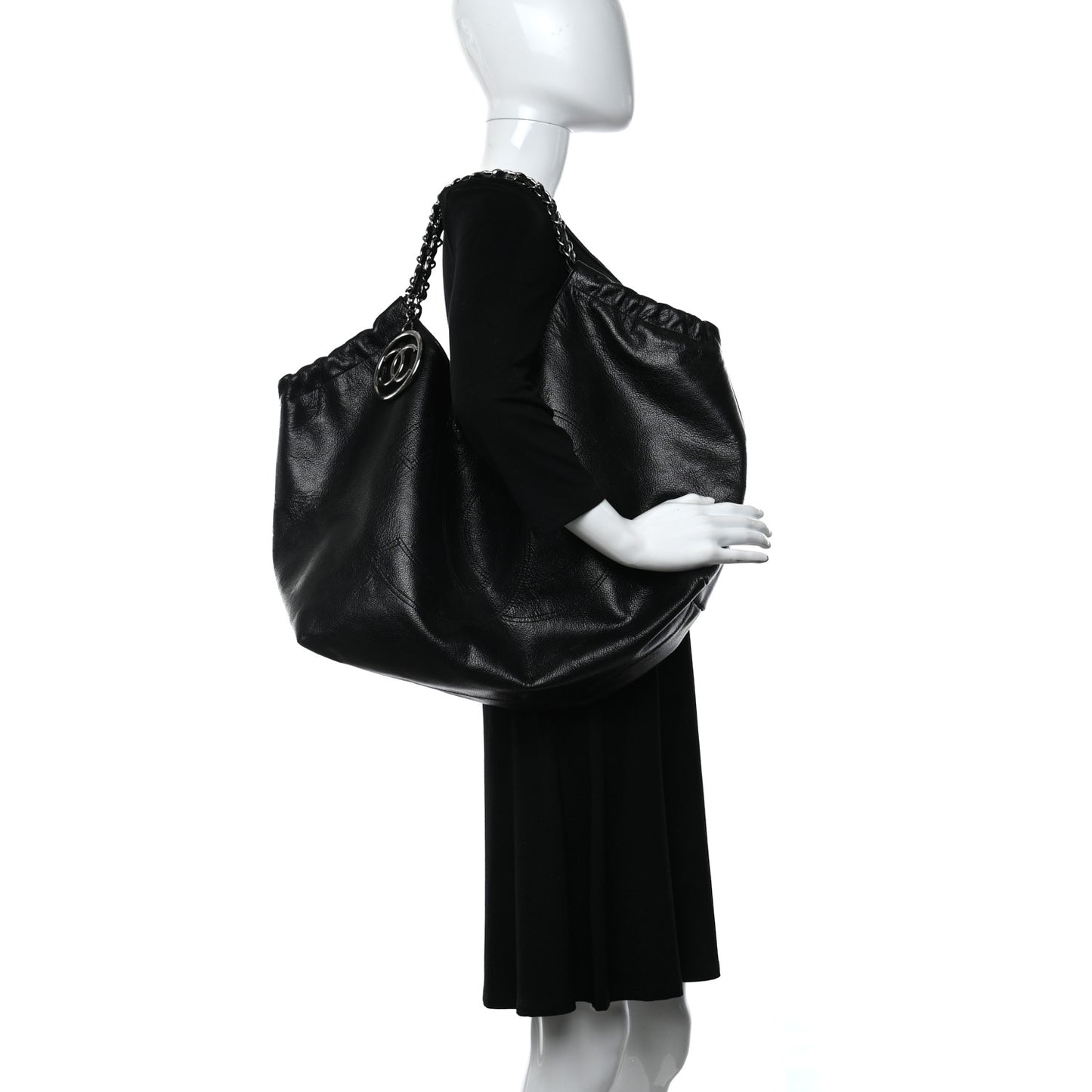 Calfskin Large Coco Cabas Black
