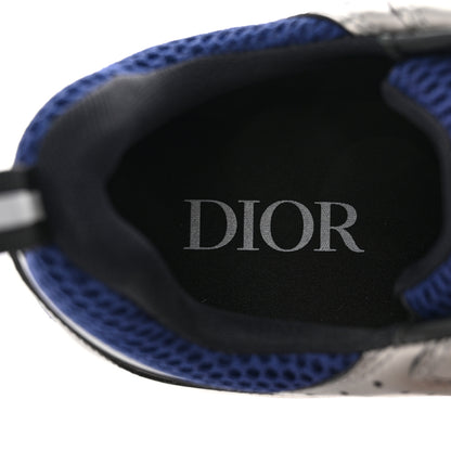 Christian Dior Technical Mesh Calfskin Mens B22 Sneakers 43 Blue Silver 7 of 13