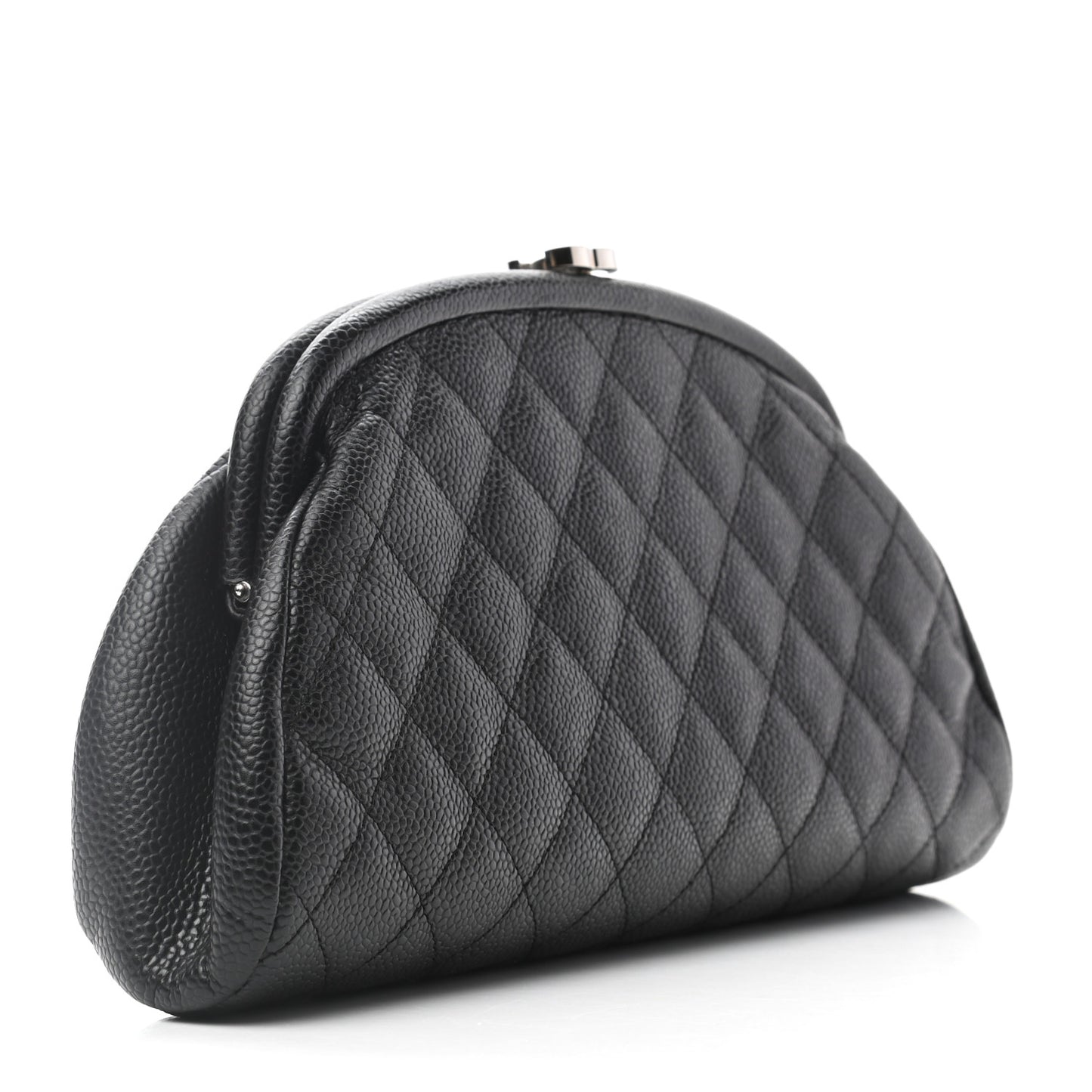 Caviar Quilted Timeless Clutch Black