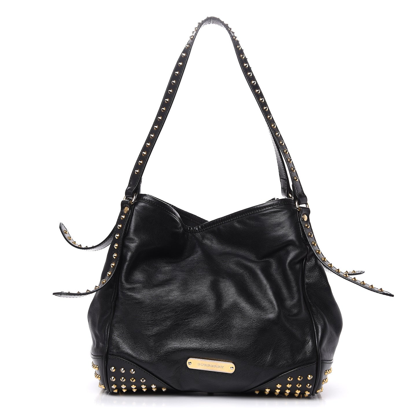Lambskin Bridle Studs Small Canterbury Tote Black