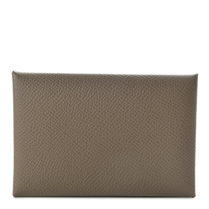 Hermes Epsom Calvi Card Case Etoupe 1 of 7