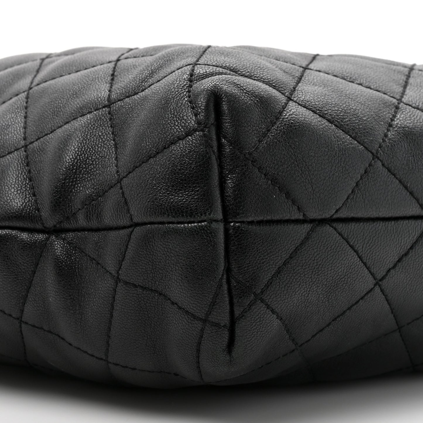 Lambskin Quilted Maxi Icare Shopping Tote Black