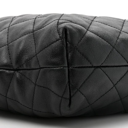 Saint Laurent Lambskin Quilted Maxi Icare Shopping Tote Black 11 of 14