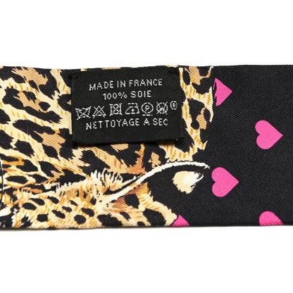 Hermes Silk Jungle Love Love Twilly Black Vert Rose Vif 5 of 6