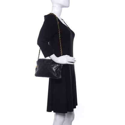 Chanel Lambskin Quilted CC Tassel Camera Case Black 2 of 11