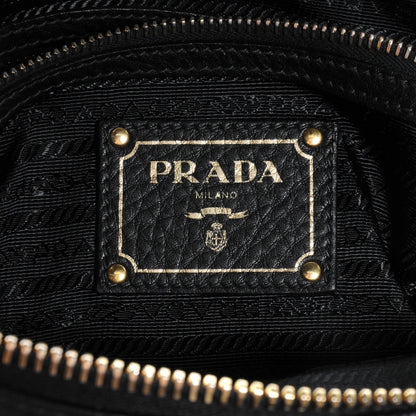Prada Vitello Daino Boston Bag Black 8 of 11