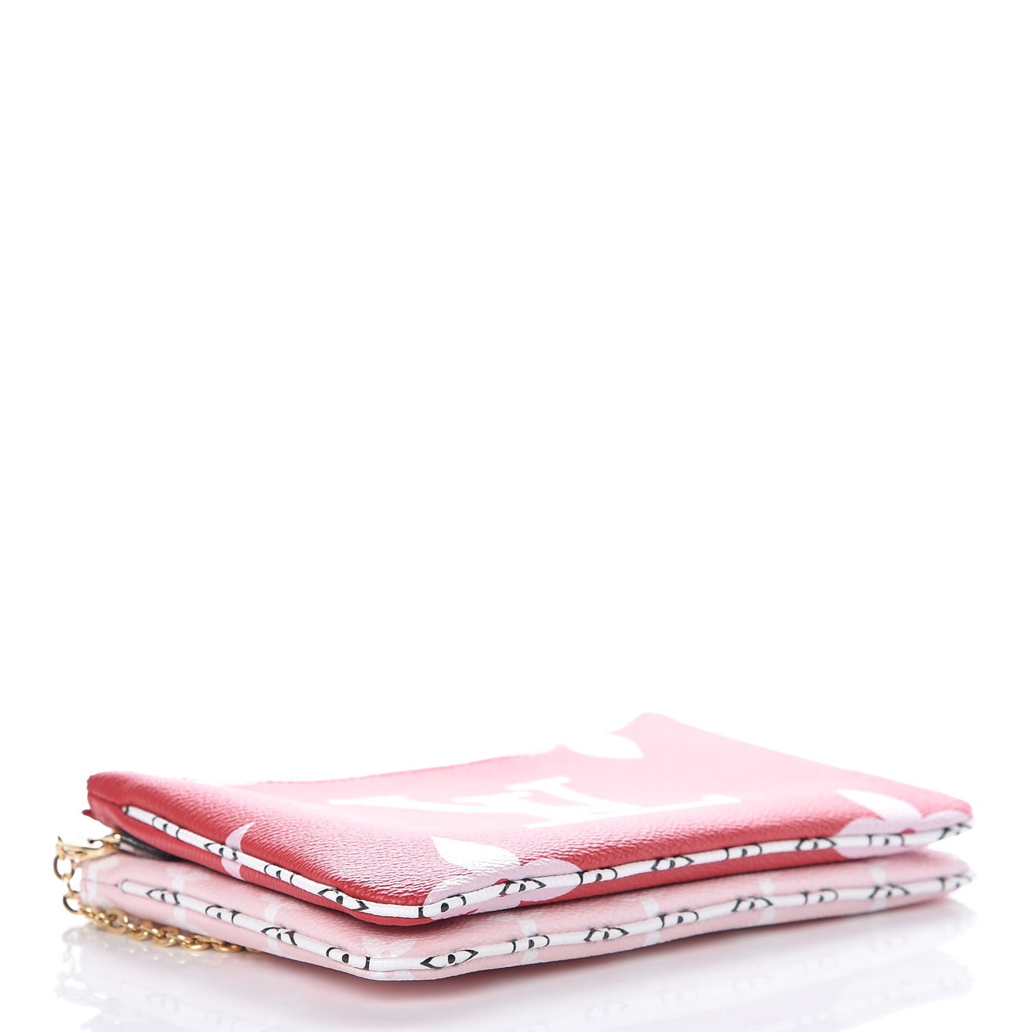 Monogram Giant Double Zip Pochette Rouge
