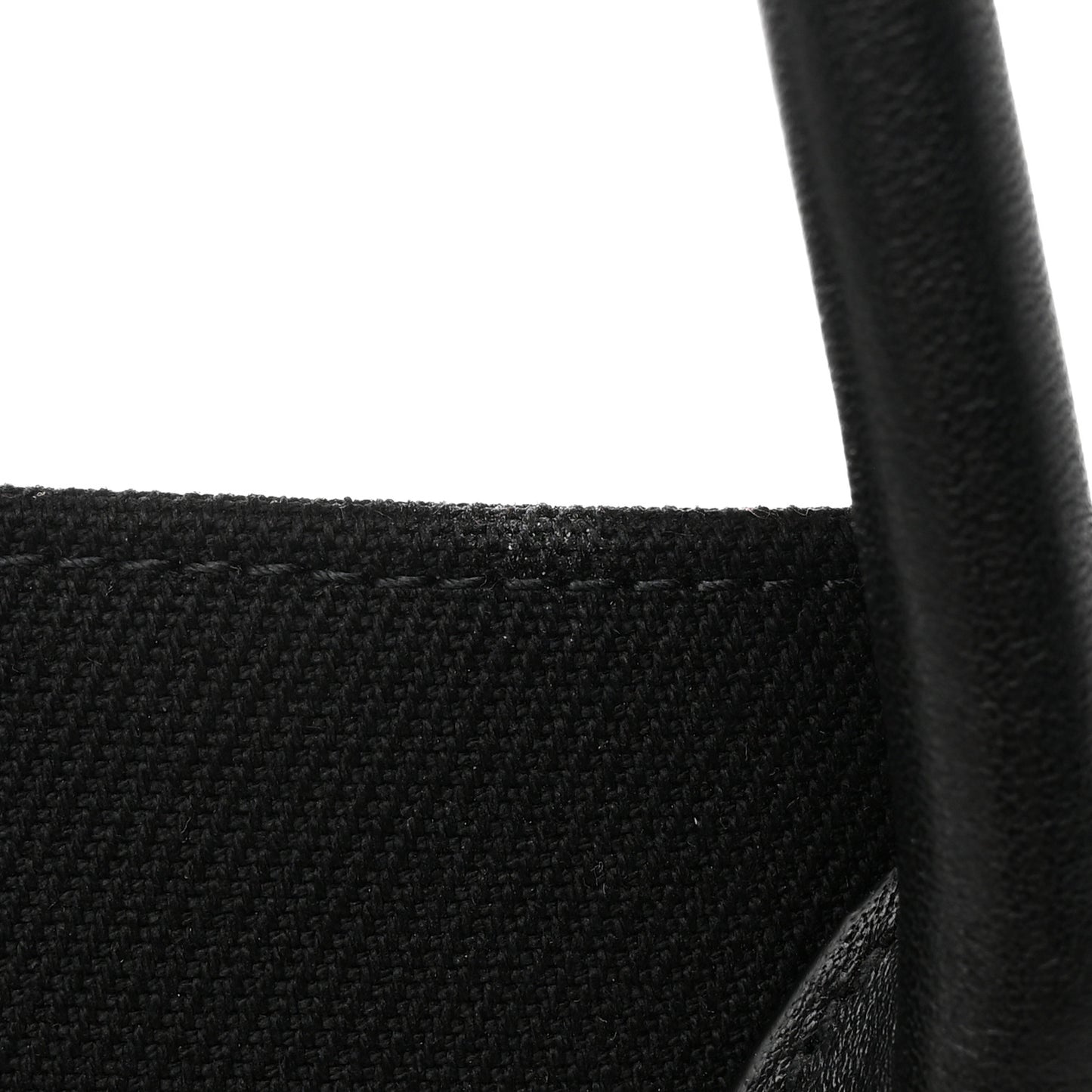 Linen Calfskin Rive Gauche Tote Black