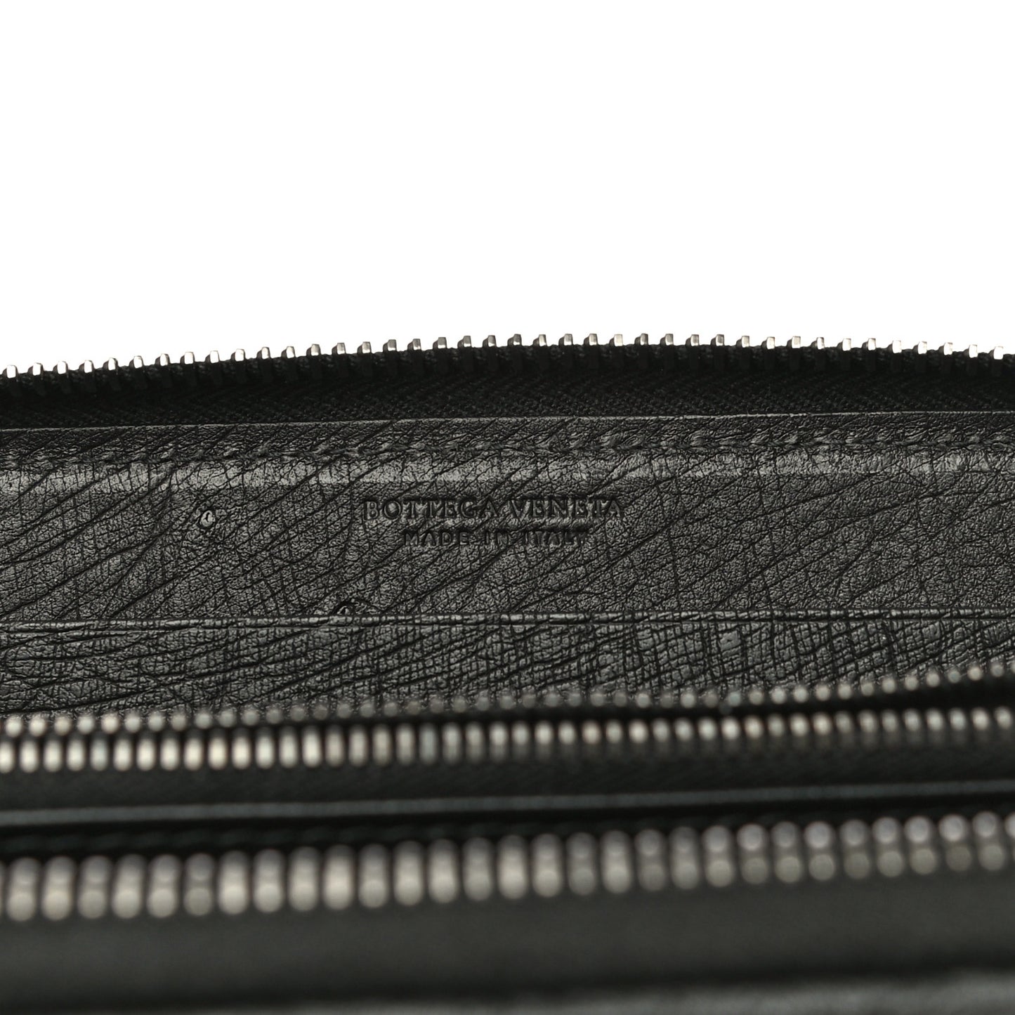 Ostrich Zip Around Wallet Black