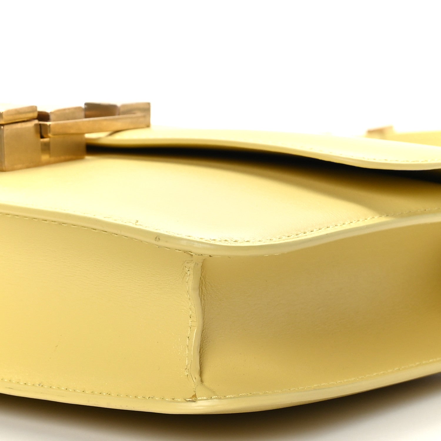 Saint Laurent Smooth Calfskin Carre Satchel Paille 9 of 9
