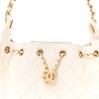 Chanel Caviar Quilted Mini Chanel 25 Handbag White 8 of 11