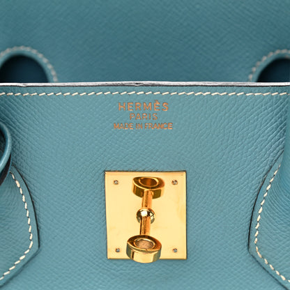 Hermes Courchevel Birkin 35 Blue Jean 6 of 11