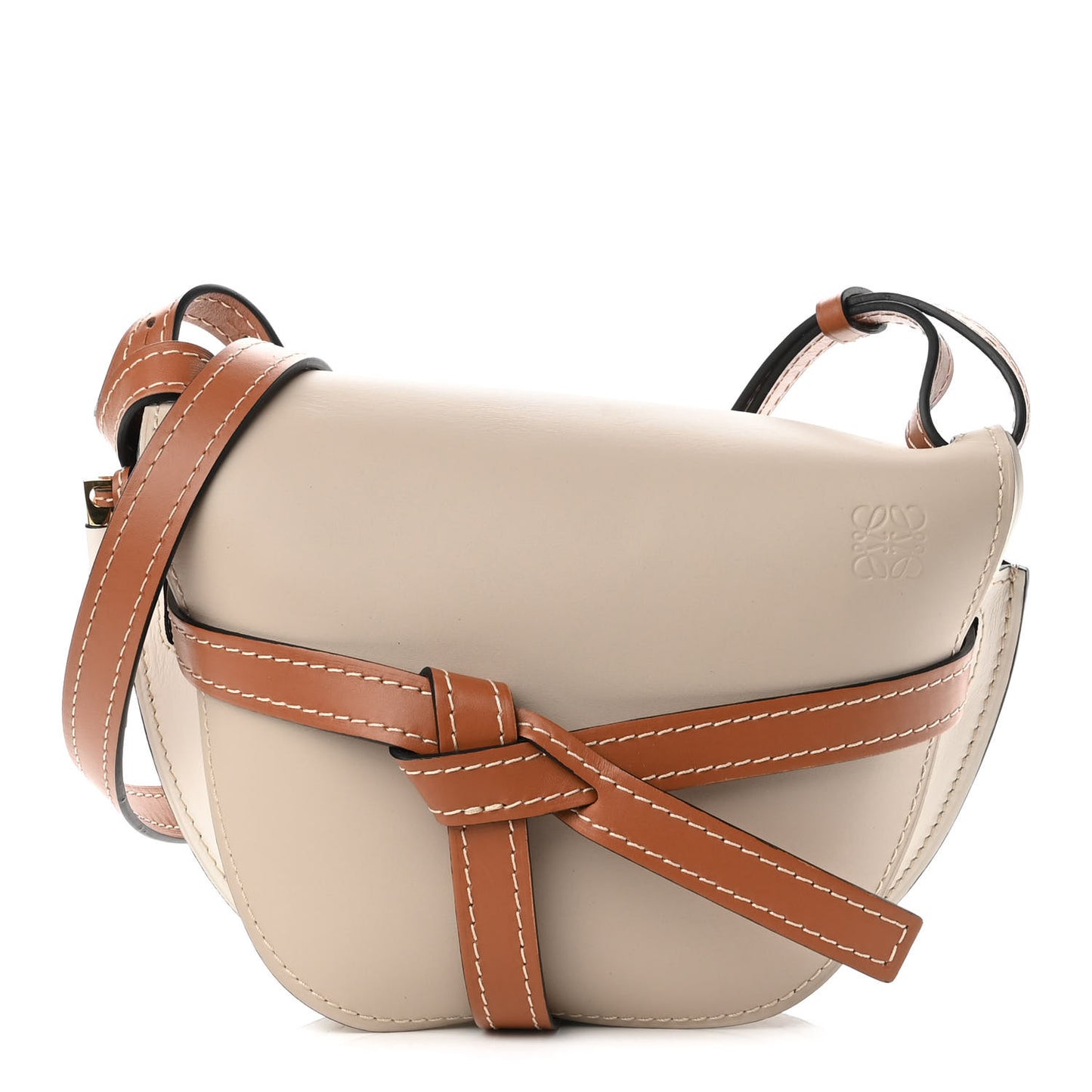Calfskin Small Gate Crossbody Bag Ghost Light Ghost