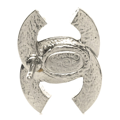 Chanel Crystal Pearl CC Earrings Silver 4 of 5