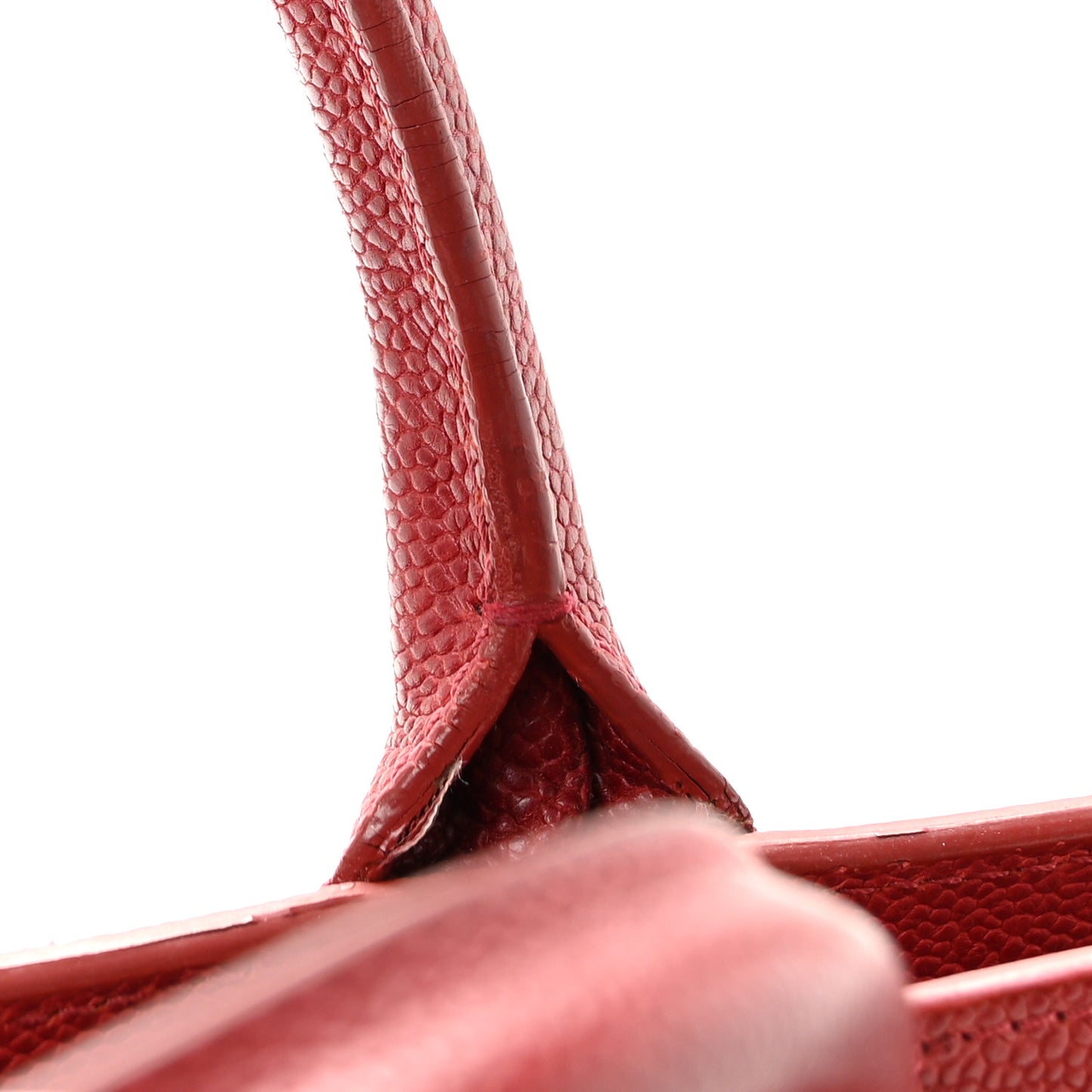 Calfskin Caviar Quilted Large Shopping Tote Red