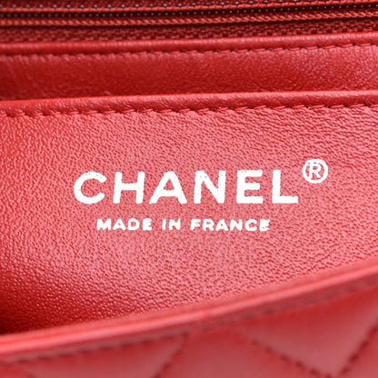 Chanel Lambskin Quilted Mini Rectangular Flap Red 9 of 12