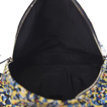 Fendi Nylon Vitello Elite Flamingo Granite Lightning Monster Eyes Backpack Multicolor Lavagna 4 of 9