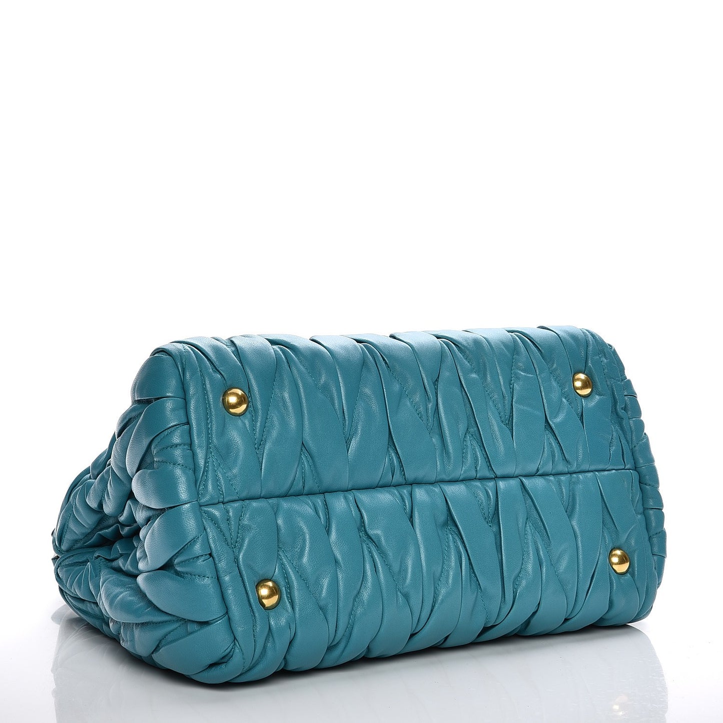 Nappa Matelasse Tote Turchese