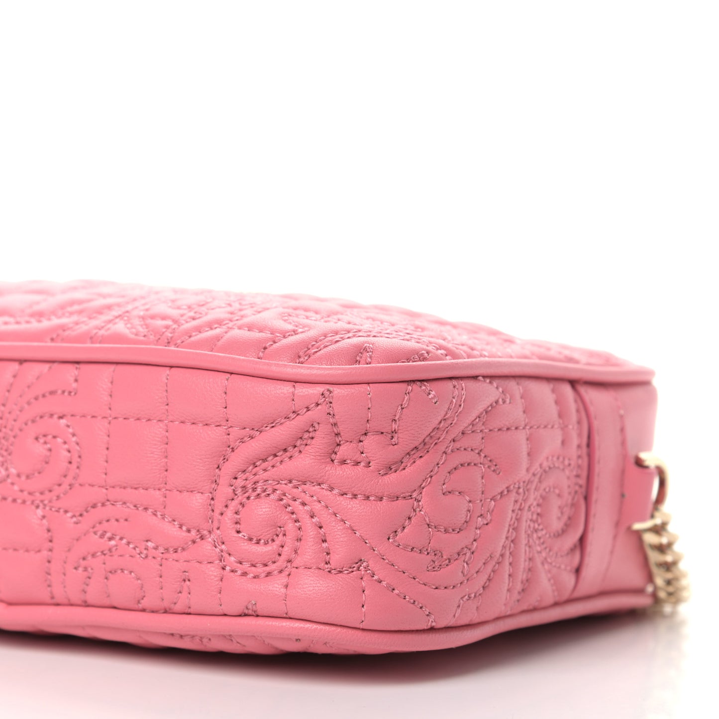 Nappa Barocco Quilted Vanitas Medea Chain Crossbody Pink