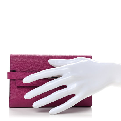 Hermes Epsom Medium Kelly Wallet Rose Pourpre 2 of 7