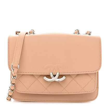Chanel Caviar Quilted CC Box Flap Beige 1 of 10