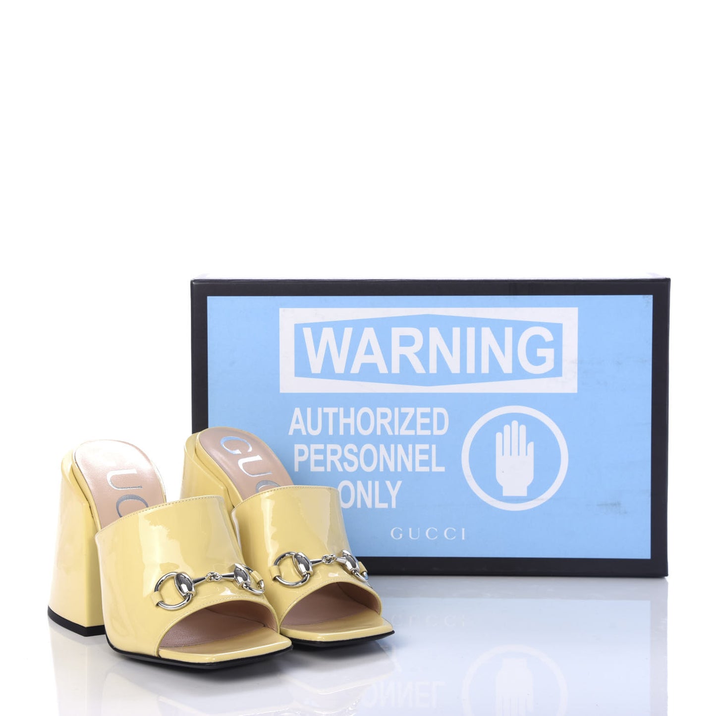 Patent Lexi Horsebit High-Heel Slide Sandals 35 Burro