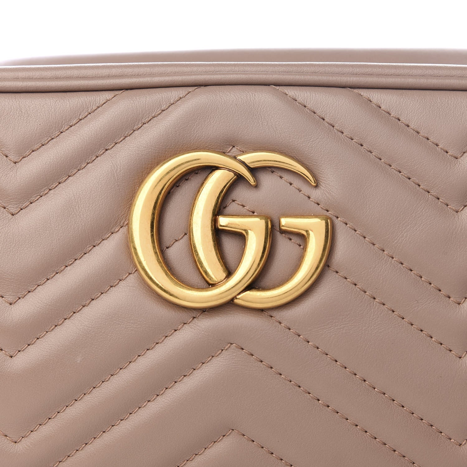 Gucci Calfskin Matelasse Small GG Marmont Chain Shoulder Bag Porcelain Rose 10 of 10