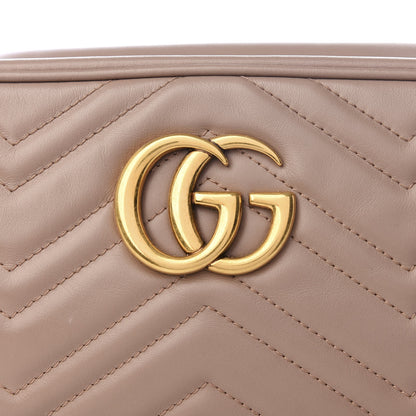 Gucci Calfskin Matelasse Small GG Marmont Chain Shoulder Bag Porcelain Rose 10 of 10