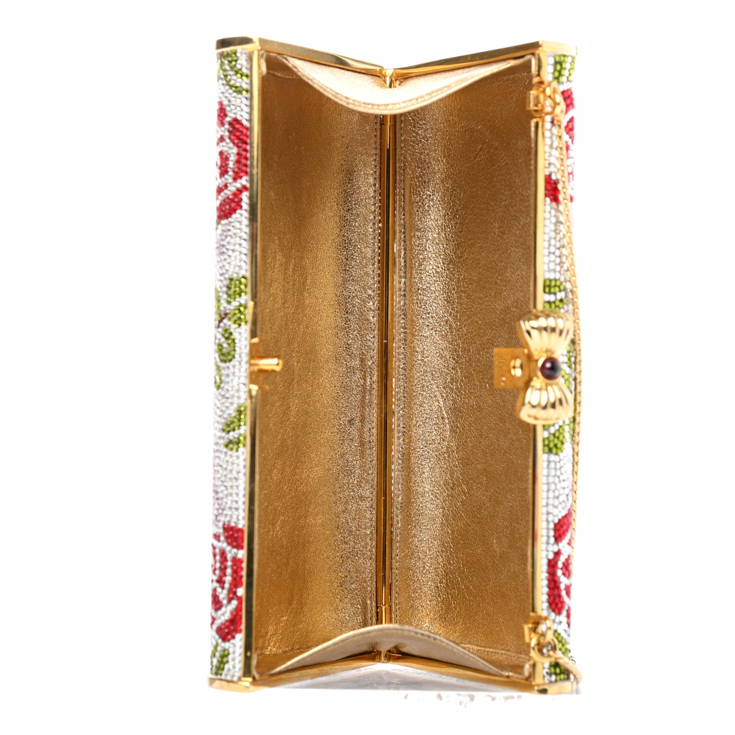 Judith Leiber Swarovski Crystal Rose Minaudiere Clutch Multicolor 5 of 9