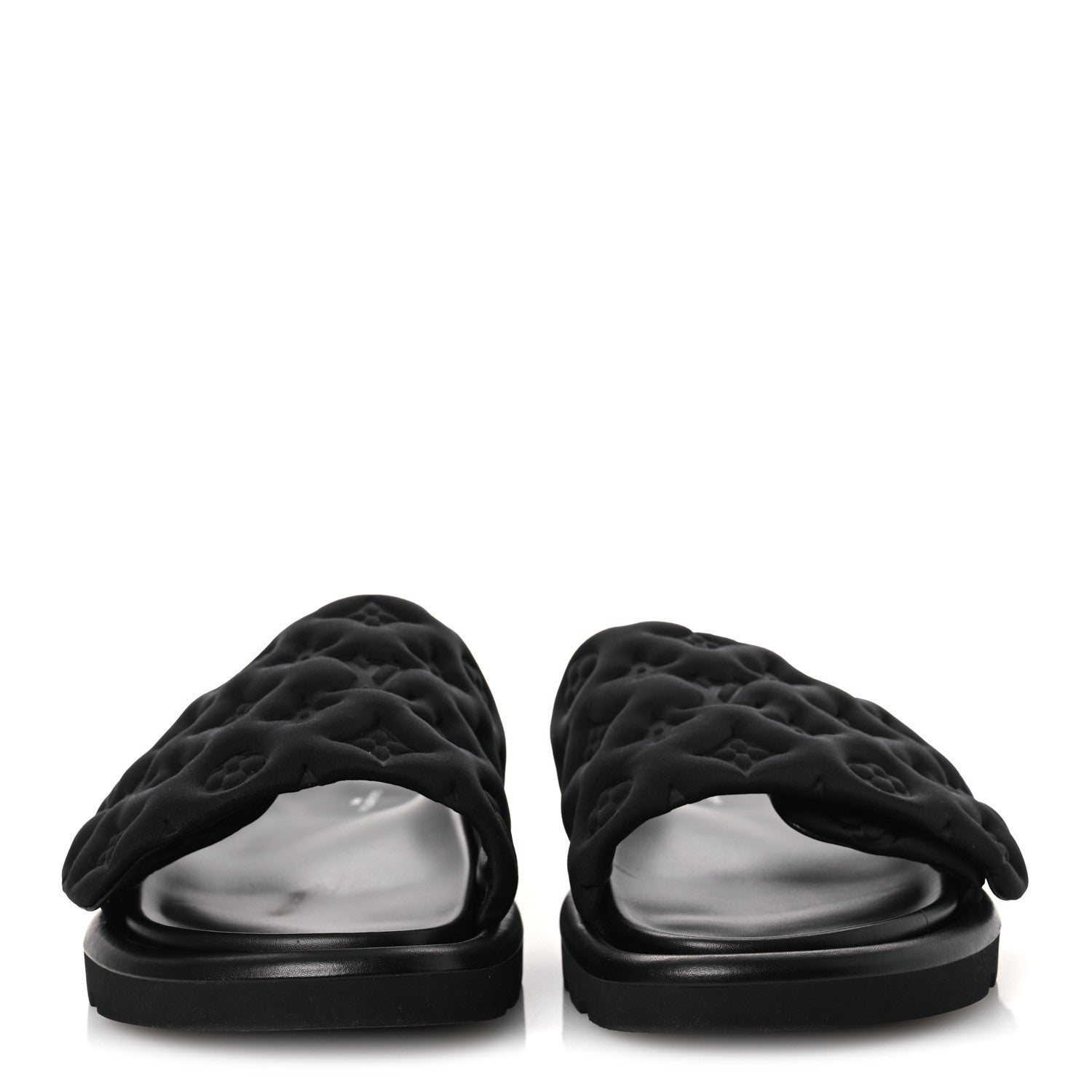 Louis Vuitton Technical Fabric Embossed Monogram Pool Pillow Comfort Mules 41 Black 3 of 11