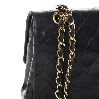 Chanel Lambskin Quilted Medium Double Flap Black 10 of 12