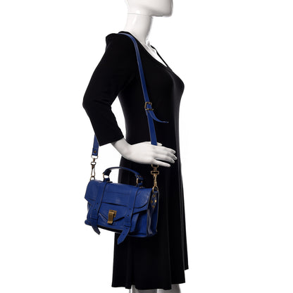 Proenza Schouler Lambskin Tiny PS1 Satchel Royal Blue 2 of 10