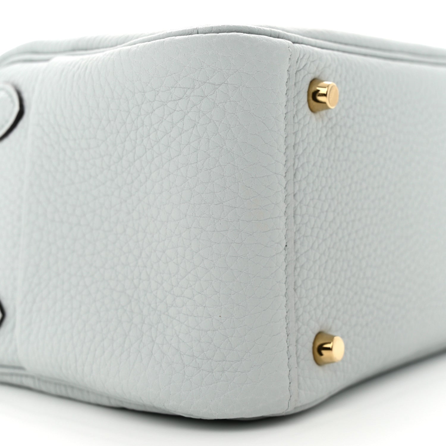 Hermes Taurillon Clemence Mini Lindy 20 Bleu Pale 9 of 10