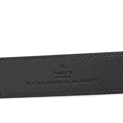 Gucci Azalea Calfskin Enamel Monochrome Double G 40mm Belt 85 34 Black 3 of 4