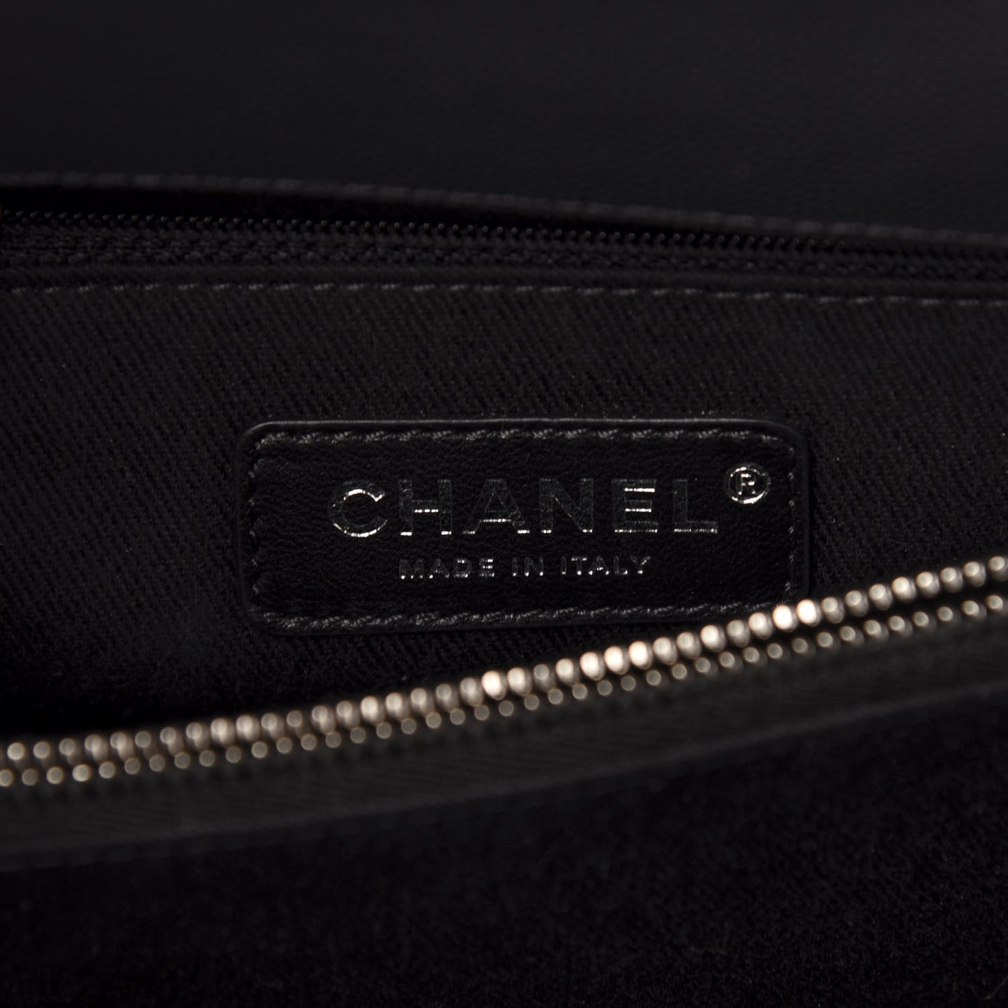 Caviar Chevron Quilted Small Coco Handle Flap Black
