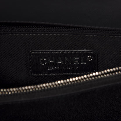 Chanel Caviar Chevron Quilted Small Coco Handle Flap Black 6 of 10