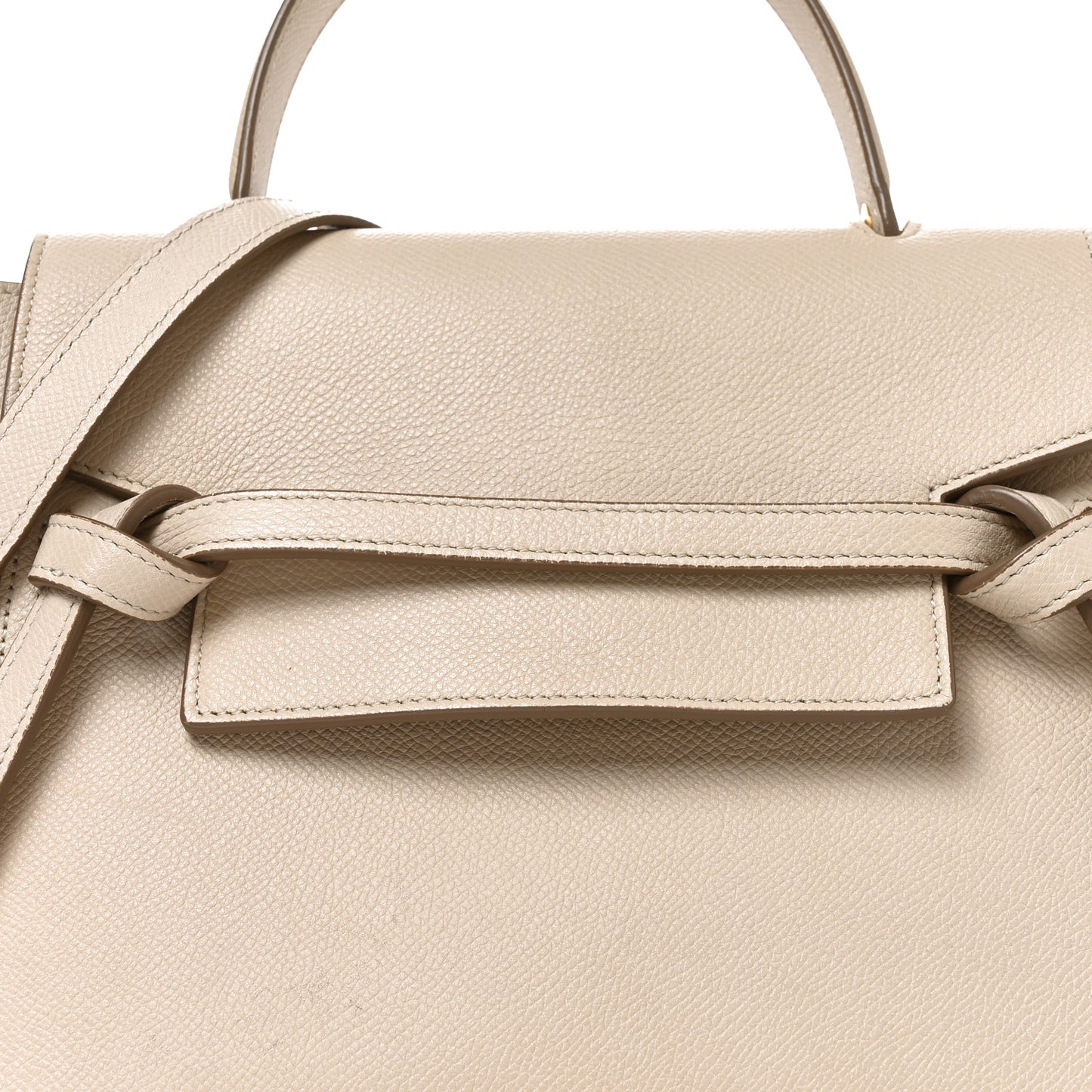 Grained Calfskin Micro Belt Bag Light Taupe