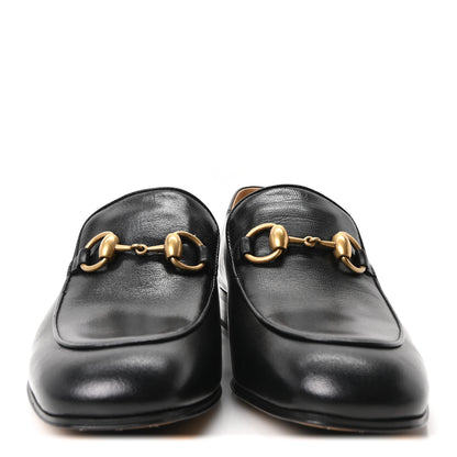 Gucci Goatskin Womens Horsebit Mid-Heel Loafers 37 Black 3 of 10