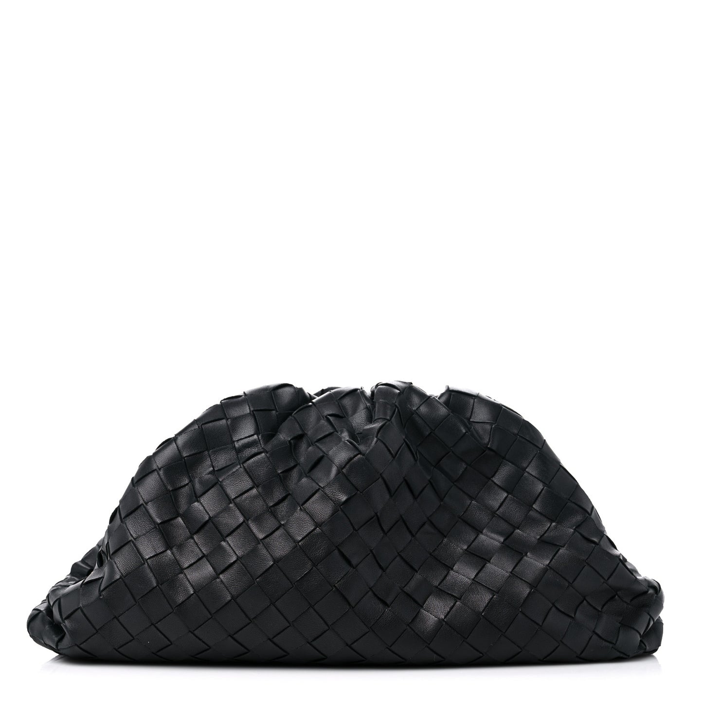 Nappa Maxi Intreccio The Pouch Oversized Clutch Black