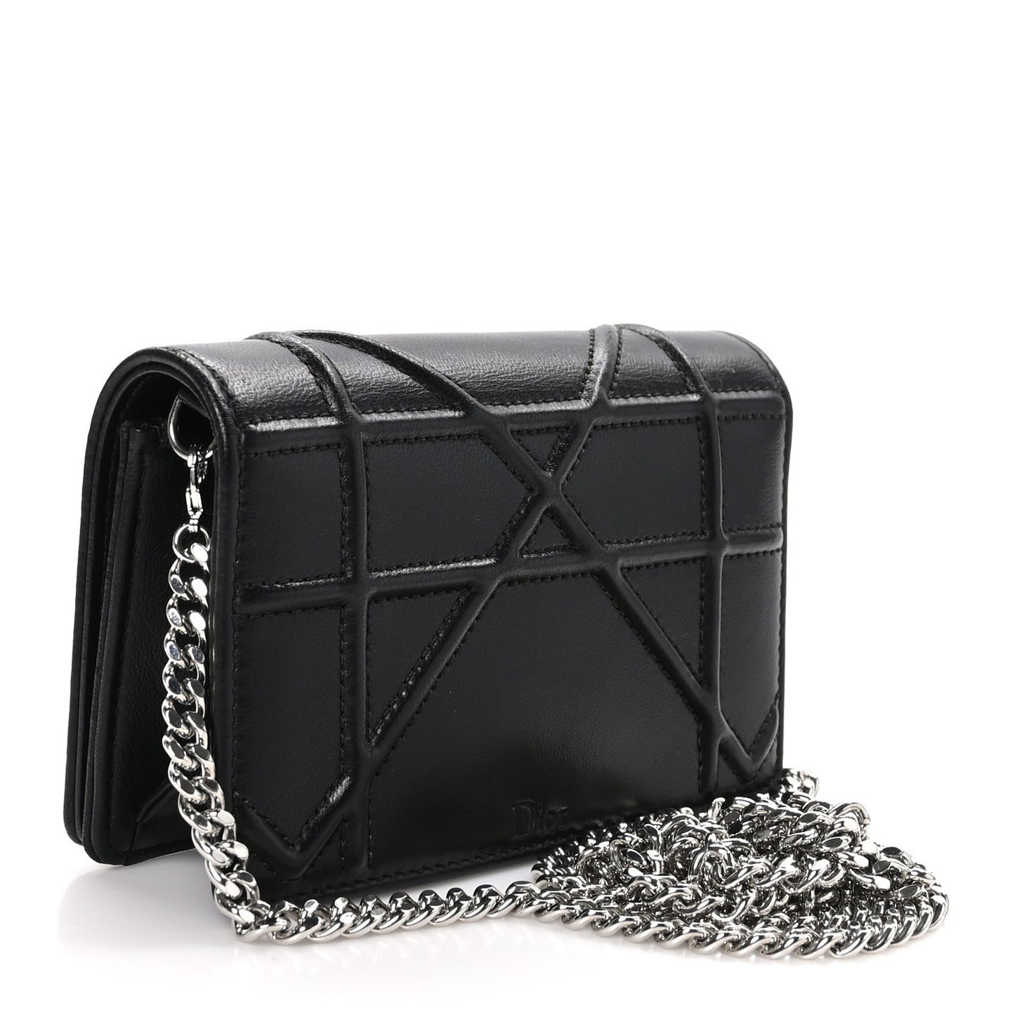 Lambskin Baby Diorama Flap Bag Black