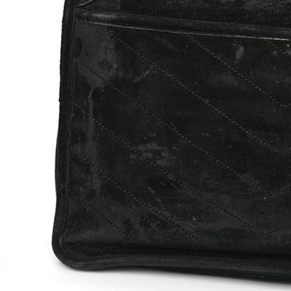 Saint Laurent Suede Monogram Medium Niki Chain Satchel Black 13 of 13